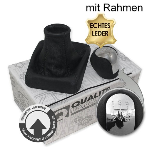 Leder schaltknauf chrom - schaltknauf,